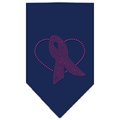 Unconditional Love Pink Ribbon Rhinestone Bandana Navy Blue large UN760757